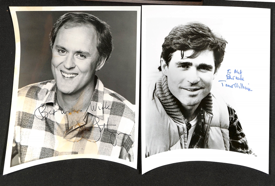 Lot of (17) Signed Male Entertainer Prints (many personalized) w. John Lithgow & Treat Williams (JSA Auction Letter)