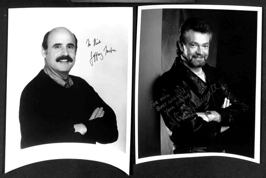 Lot of (17) Signed Male Entertainer Prints (many personalized) w. John Lithgow & Treat Williams (JSA Auction Letter)