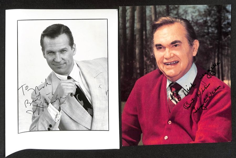 Lot of (20+) Signed Male Entertainer/Political Prints (many personalized) w. Jeff Bridges, George C. Wallace & Craig T. Nelson (JSA Auction Letter)