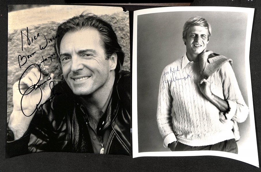 Lot of (30) Signed Male Entertainer Prints (many personalized) w. Armond Assante, George Plimpton & Tony Lo Bianca (JSA Auction Letter). 