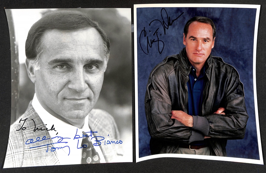 Lot of (30) Signed Male Entertainer Prints (many personalized) w. Armond Assante, George Plimpton & Tony Lo Bianca (JSA Auction Letter). 