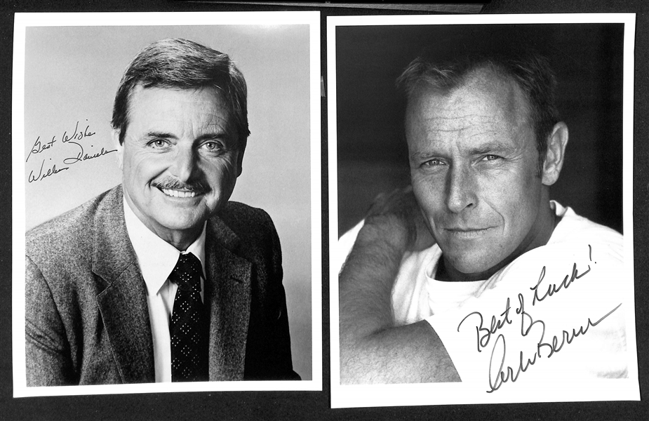 Lot of (30) Signed Male Entertainer Prints (many personalized) w. Armond Assante, George Plimpton & Tony Lo Bianca (JSA Auction Letter). 