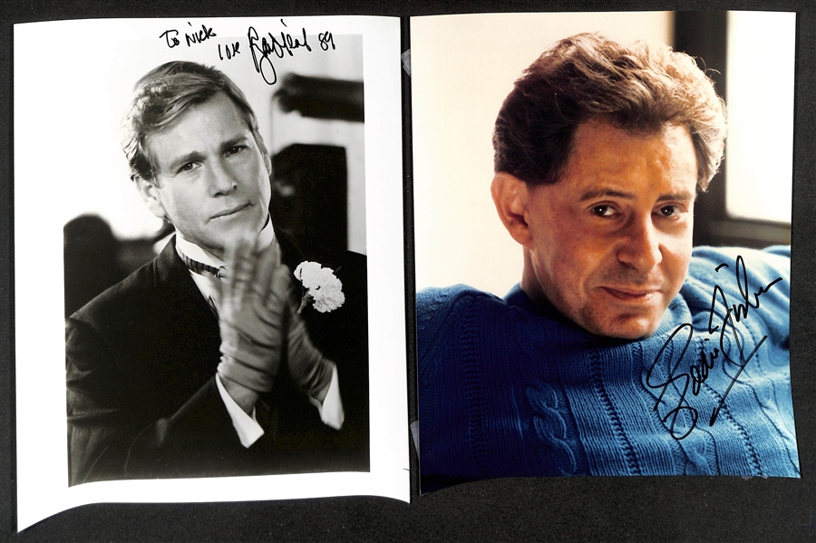 Lot of (18) Signed Male Entertainer Prints (many personalized) w. Ryan O'Neal & Eddie Fisher, +(JSA Auction Letter)