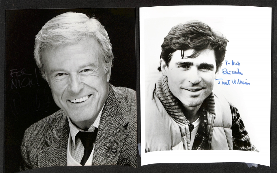 Lot of (18) Signed Male Entertainer Prints (many personalized) w. Ryan O'Neal & Eddie Fisher, +(JSA Auction Letter)