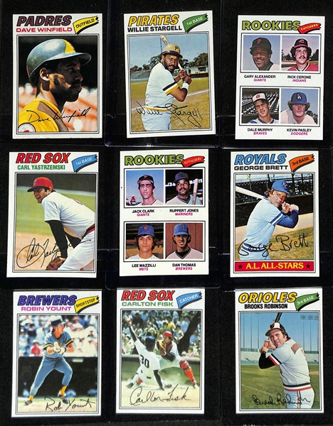 1977 Topps Baseball Complete Set (All 660 Cards) w. Ryan, Rose, Dawson Rookie, + (EX-NM+)
