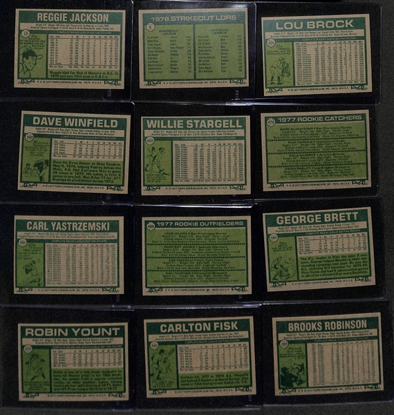 1977 Topps Baseball Complete Set (All 660 Cards) w. Ryan, Rose, Dawson Rookie, + (EX-NM+)