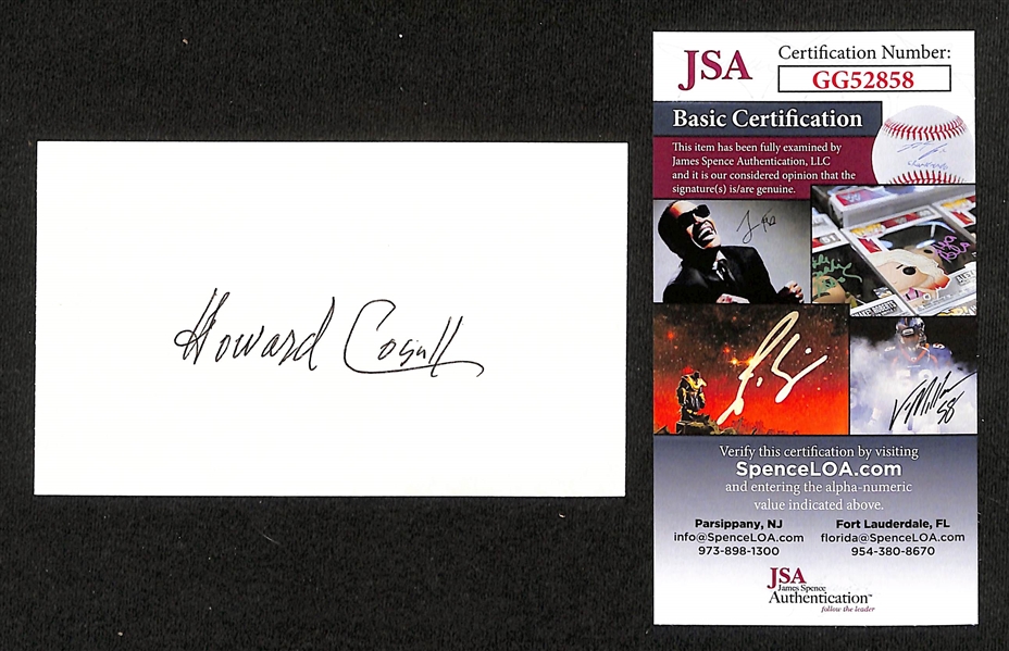 Lot of (11) Certified Autographed Sports Memorabilia w. Howard Cosell (JSA) and Warren Moon (JSA)