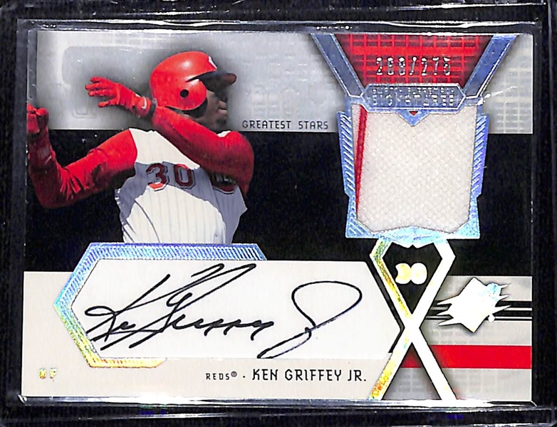 2004 Upper Deck SPx Ken Griffey Jr Swatch Supremacy Signatures Greatest Stars #268/275