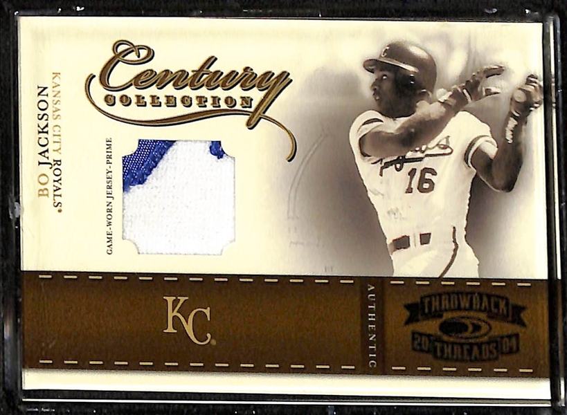 Lot of (7) Game-Used Memorabilia Baseball Cards w. Sandy Koufax & Bo Jackson