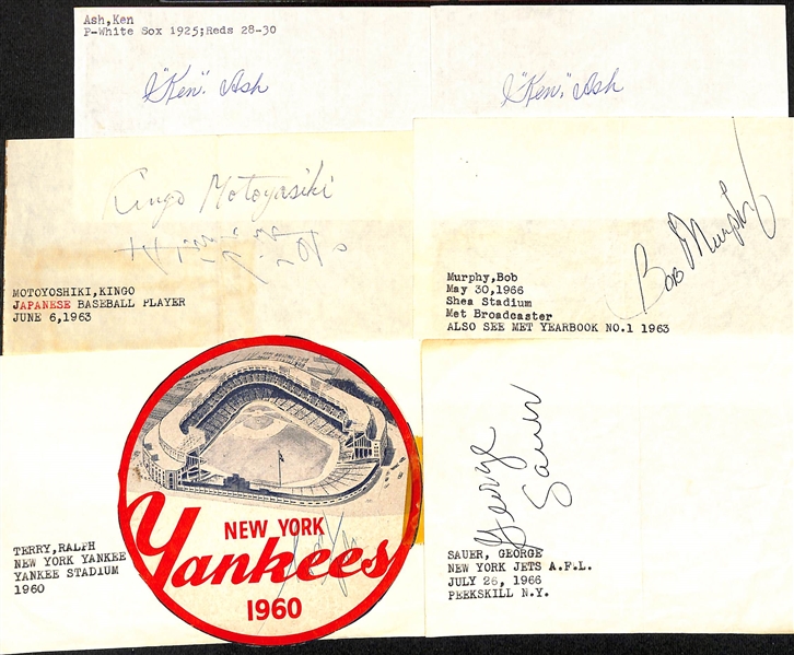 Lot of (60+) Baseball Autographs w. HOFers Brooks Robinson & Lloyd Waner (JSA Auction Letter)