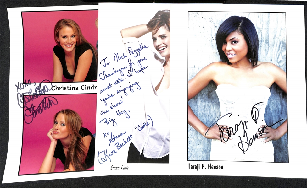 Lot of (52) Signed Female Celebrity Photos (many personalized) w. Mindy Sterling, Shirley Knight, Jo Frost, + JSA Auction Letter)
