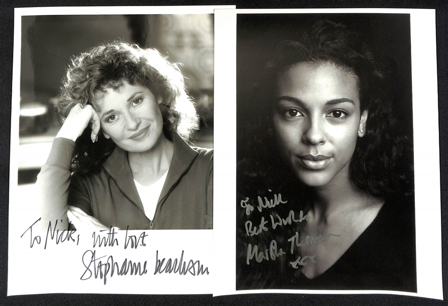 Lot of (48) Signed Female Celebrity Photos (many personalized) w. Cheryl Tiegs, Laura Dern, + (JSA Auction Letter)