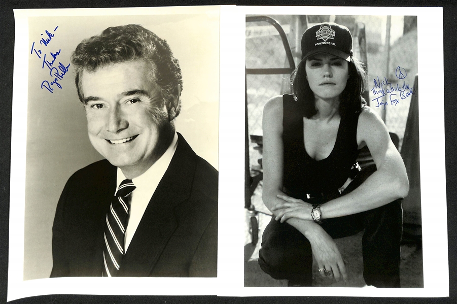 Lot of (70+) Signed Celebrity Photos (many personalized) w. Regis Philbin, Josh Taylor, +(JSA Auction Letter)