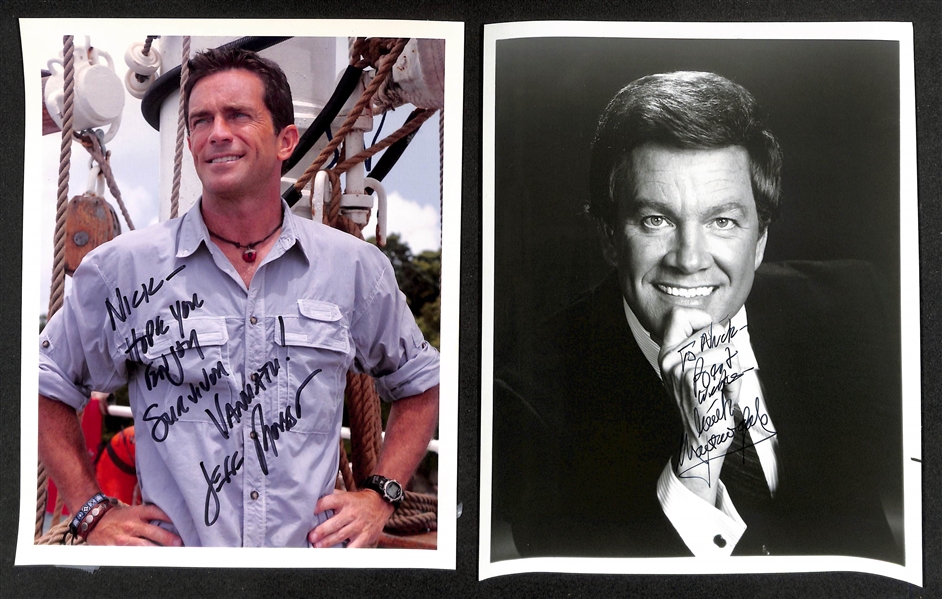 Lot of (35+) Signed Television Celebrity Photos (many personalized) w. Phil Donahue, Mary Hart, +(JSA Auction Letter)