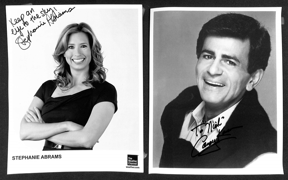 Lot of (35+) Signed Television Celebrity Photos (many personalized) w. Phil Donahue, Mary Hart, +(JSA Auction Letter)