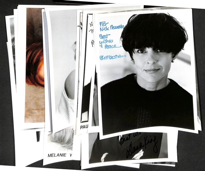 Lot of (30+) Signed Photos (many personalized) w.  Ali MacGraw, Susan Dey, (+JSA Auction Letter)