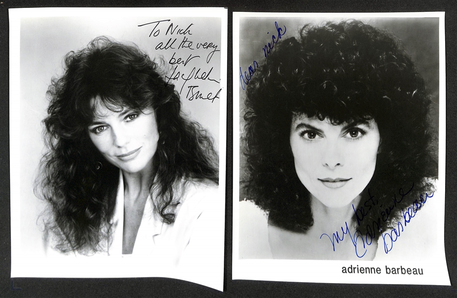 Lot of (34) Signed Photos (many personalized) w. Jacqueline Bisset & Adrienne Barbeau (+JSA Auction Letter)