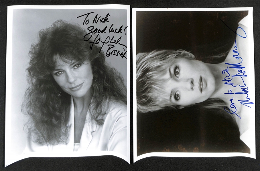 Lot of (33) Signed Photos (many personalized) w. Jacqueline Bisset & Rebecca De Mornay (+JSA Auction Letter)