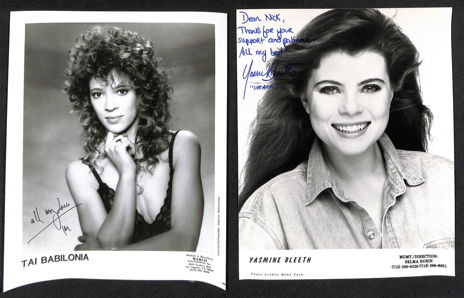 Lot of (33) Signed Photos (many personalized) w. Jacqueline Bisset & Rebecca De Mornay (+JSA Auction Letter)