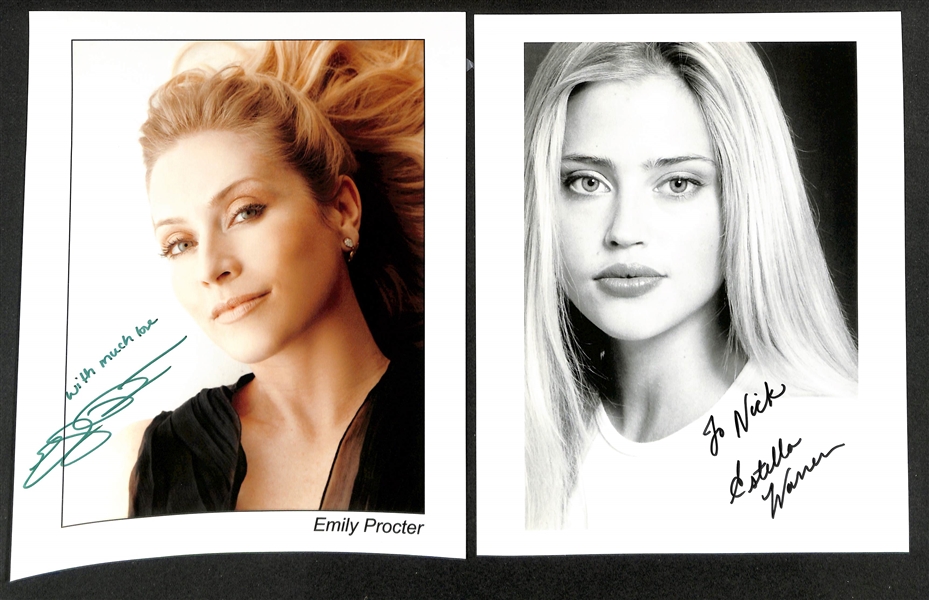 Lot of (25+) Signed Celebrity Photos (many personalized) w. Susan Dey, Tyne Daly, Emily Procter (+JSA Auction Letter)