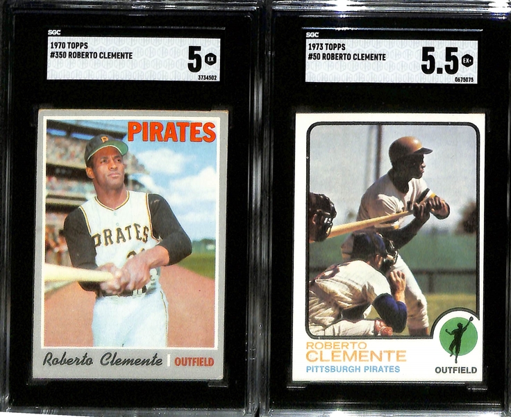 Lot of (5) Topps SGC Graded Roberto Clemente Cards w. 1971 Topps #630 SGC 4.5