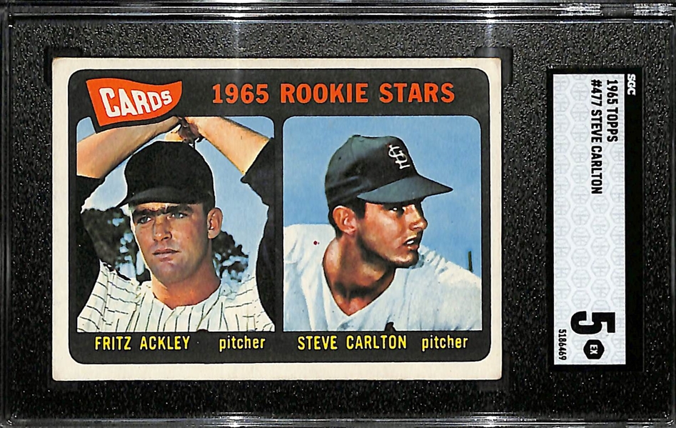 1965 Topps #477 Steve Carlton (RC) SGC 5 & 1973 Topps Mike Schmidt (RXC) #615 SGC 1.5