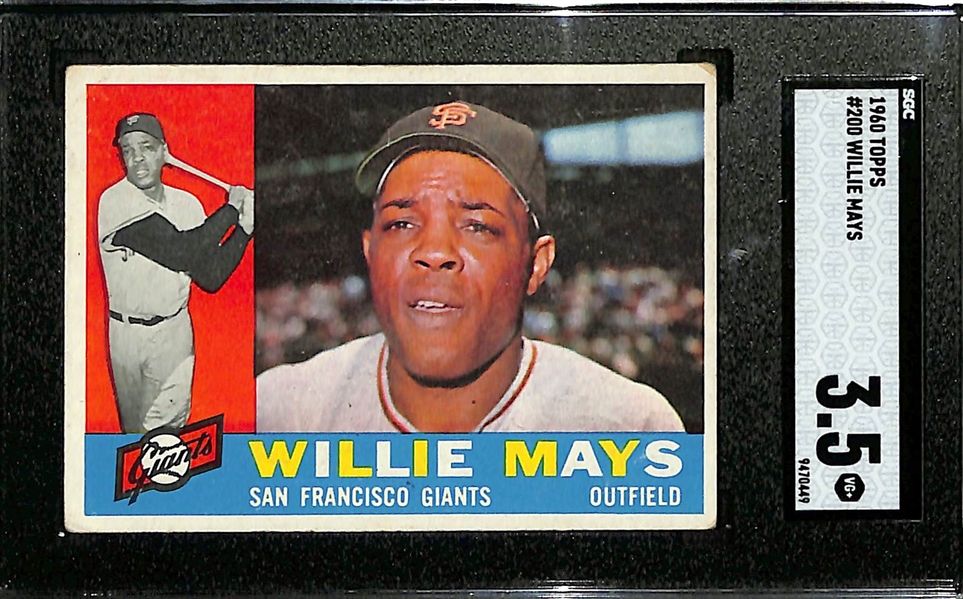 Lot of (10) 1960-'73 SGC Graded Topps Willie Mays Cards