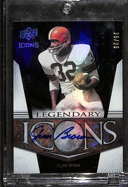 2008 Upper Deck Icons Jim Brown Legendary Icons Autograph Card #25/25