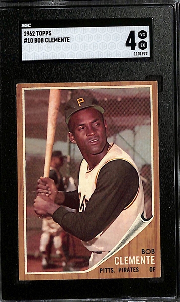 (7) 1962-'69 Topps SGC Graded Roberto Clemente Cards w. 1965 Topps #160 SGC 5