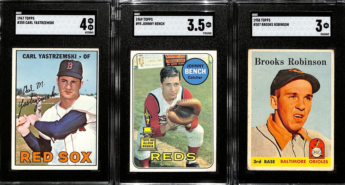 Lot of (7) Topps SGC Graded Baseball HOFer Cards w. 1960 Topps Stan Musial SGC 5