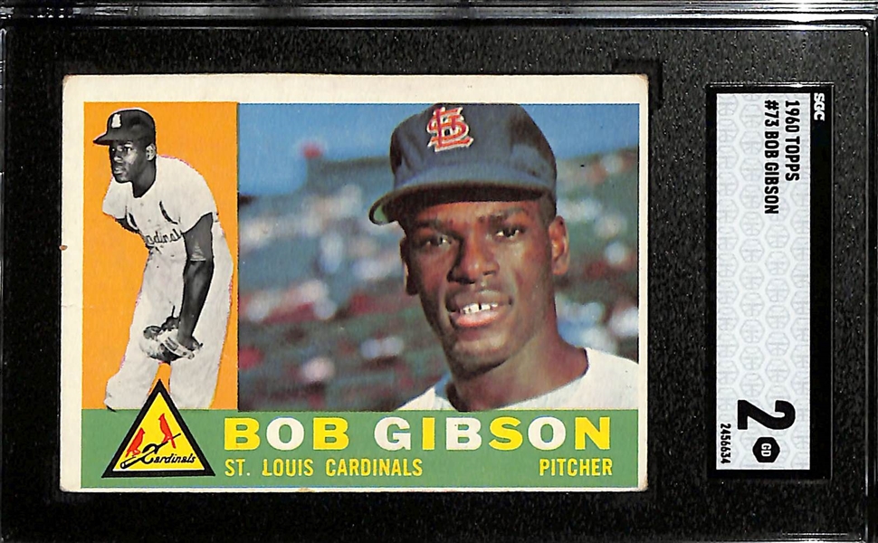(6) SGC Graded Topps Baseball Cards of HOFer Bob Gibson w. 1963 Topps #415 SGC Graded 6