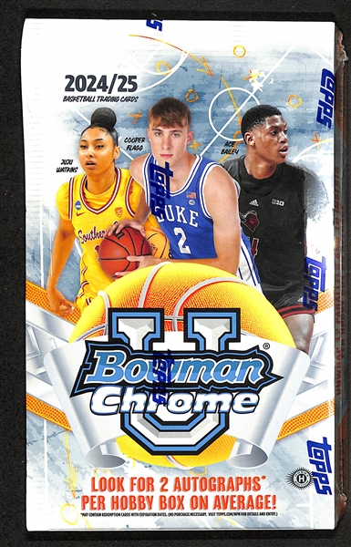 2024/25 Bowman University Chrome Factory Sealed Basketball Hobby Box