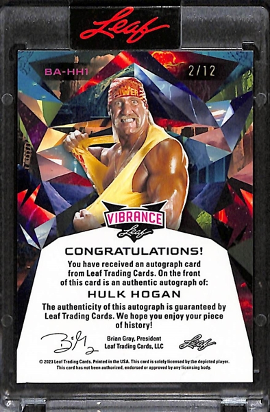 2023 Leaf Vibrance Hulk Hogan Autograph Card #ed 2/12