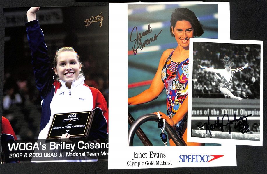 Lot of (150+) Signed Olympic Athletes Photos & Memorabilia (many personalized) w. Billy Mills, Jenny Finch,+ (JSA Auction Letter)