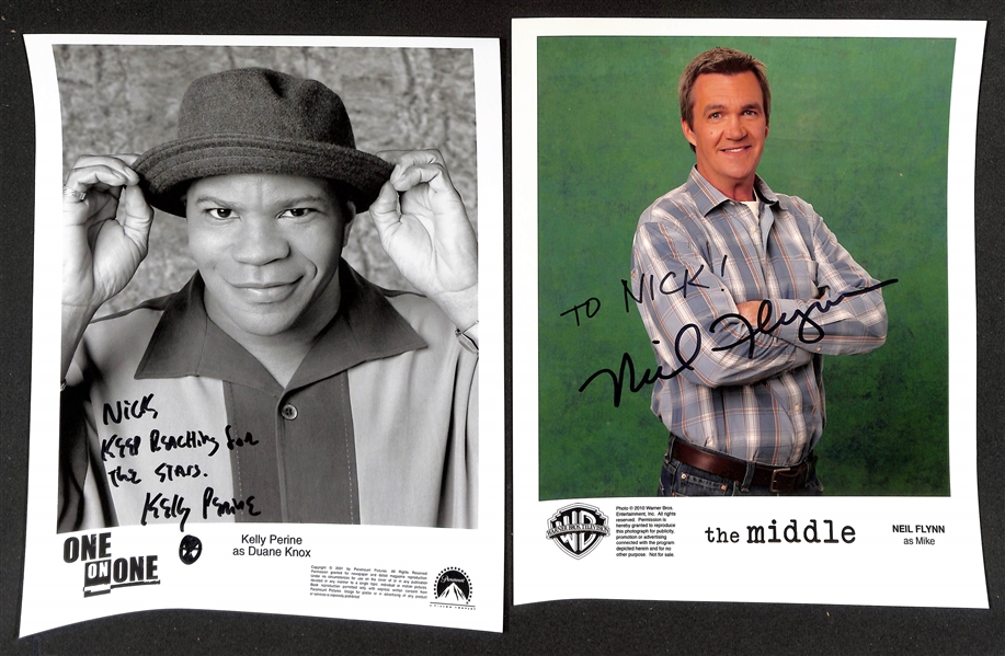 Lot of (18+) Signed  Television Promo Prints (many personalized) w. Jere Burns, + (JSA Auction Letter)