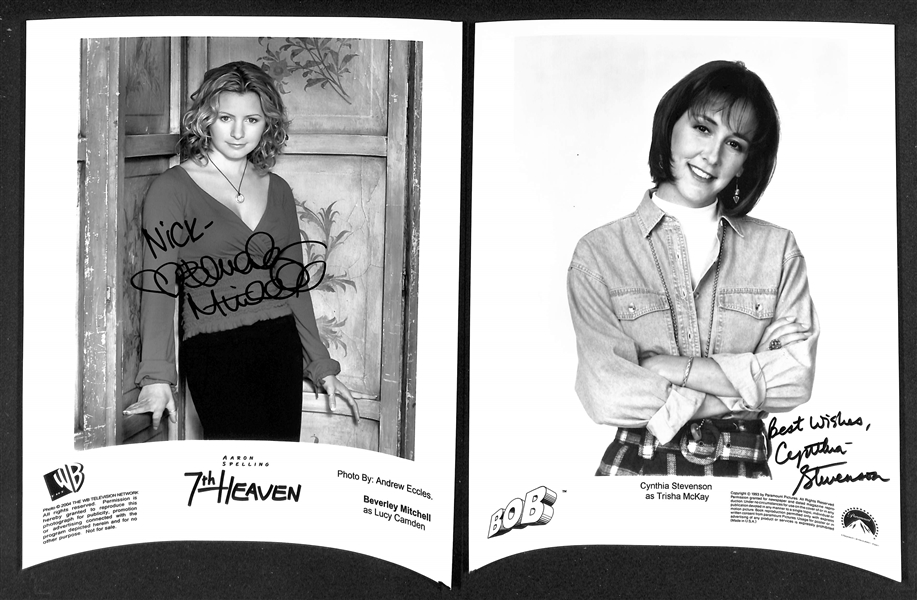 Lot of (18+) Signed  Television Promo Prints (many personalized) w. Jere Burns, + (JSA Auction Letter)