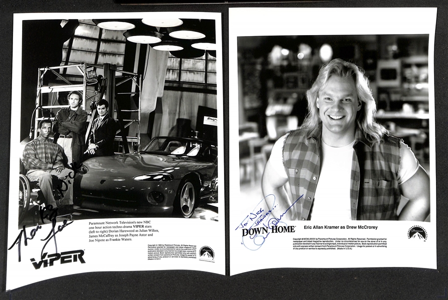 Lot of (18+) Signed  Television Promo Prints (many personalized) w. Jere Burns, + (JSA Auction Letter)