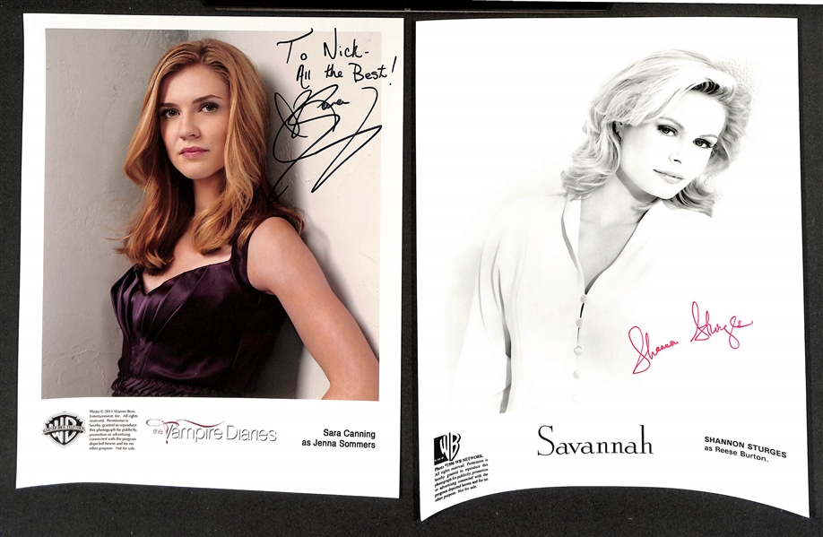 Lot of (18+) Signed  Television Promo Prints (many personalized) w. Jere Burns, + (JSA Auction Letter)