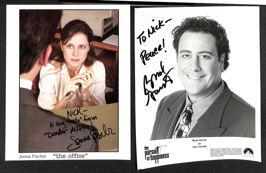Lot of (10) Signed Prints (many personalized) w. Jenna Fischer & Brad Garrett (JSA Auction Letter)
