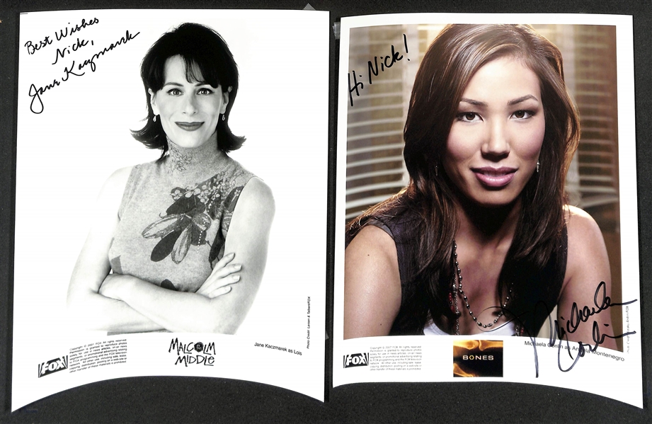 Lot of (13) Signed Prints (many personalized) w. Lacey Chabert & Mark D. Espinoza (JSA Auction Letter)