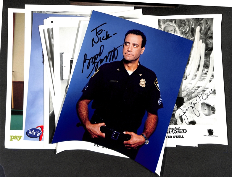 Lot of (13) Signed Prints (many personalized) w. Brad Garrett (JSA Auction Letter)