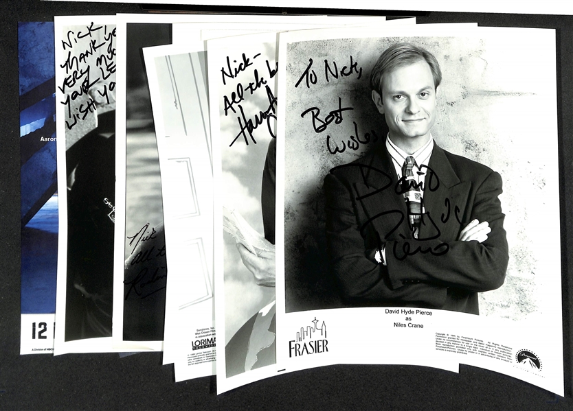 Lot of (8) Signed Prints (many personalized) w. David Hyde Pierce (JSA Auction Letter)