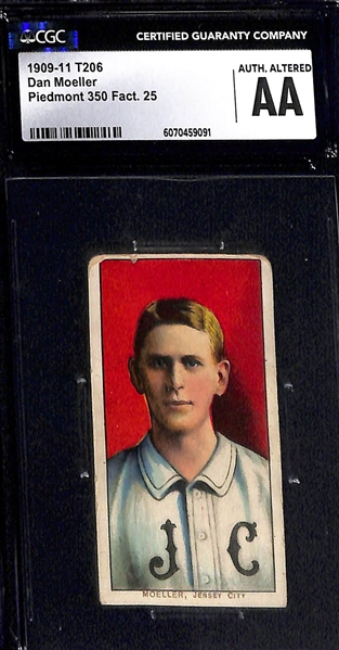 Lot of (4) CGC Graded 1909-11 T206 Baseball Cards w. Elmer Flick (HOF) CGC 1