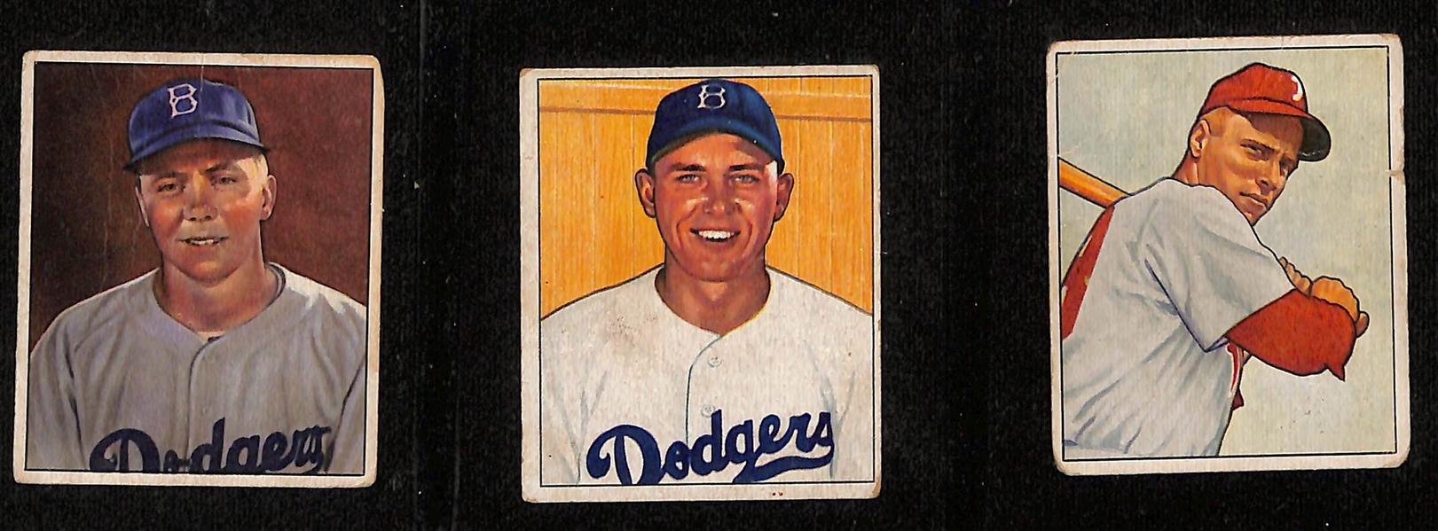 Lot of (45) 1950 Bowman Baseball Cards w. Pee Wee Reese and Gil Hodges.