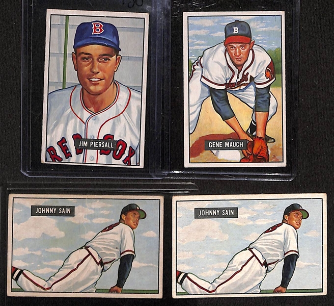 Lot of (98) 1958 Bowman Baseball Cards w. Warren Spahn 