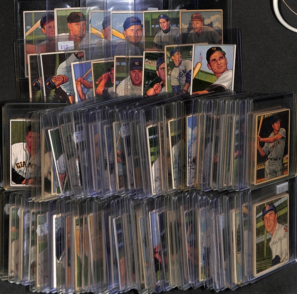 Lot of (120) Assorted 1952 Baseball Cards w. Richie Ashburn