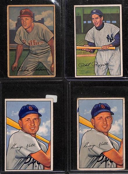 Lot of (120) Assorted 1952 Baseball Cards w. Richie Ashburn