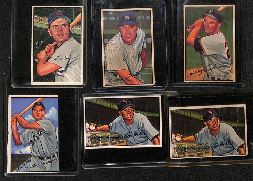 Lot of (120) Assorted 1952 Baseball Cards w. Richie Ashburn