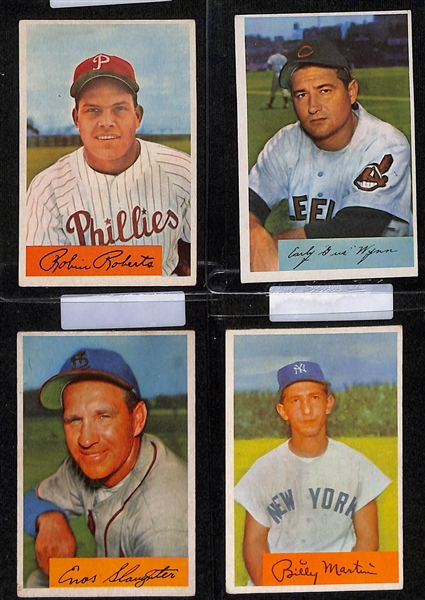 Lot of (88) 1954 Bowman Baseball Cards w. Robin Roberts