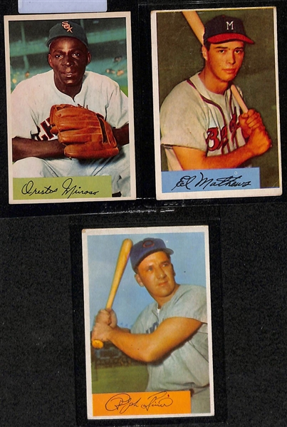 Lot of (88) 1954 Bowman Baseball Cards w. Robin Roberts